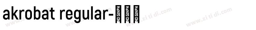 akrobat regular字体转换